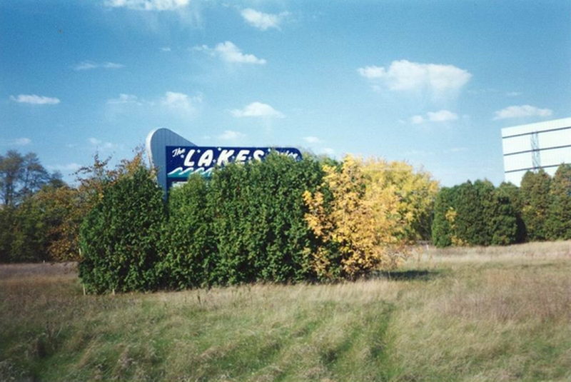 Lakes Drive-In Theatre - Marquee Overgrown - Photo From Water Winter Wonderland (newer photo)
